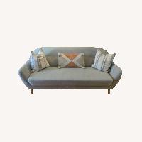 Modern Light Gray 3 Seats Loveseat 