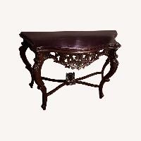 Vintage/Antique Finds Dark Brown Wood Side Table