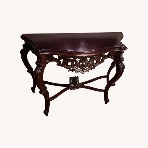 Used Vintage/Antique Finds Dark Brown Wood Side Table for sale on AptDeco