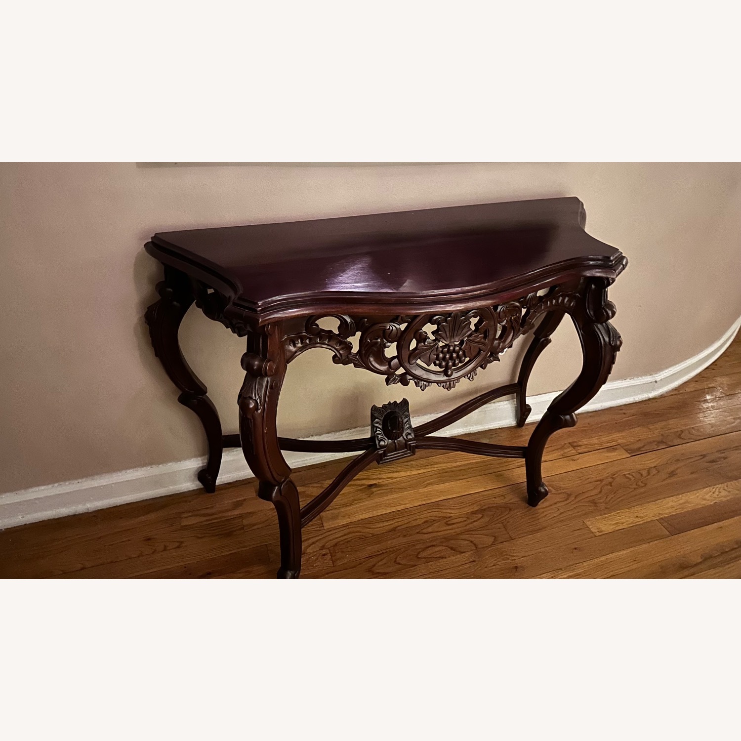 Vintage/Antique Finds Dark Brown Wood Side Table - image-2