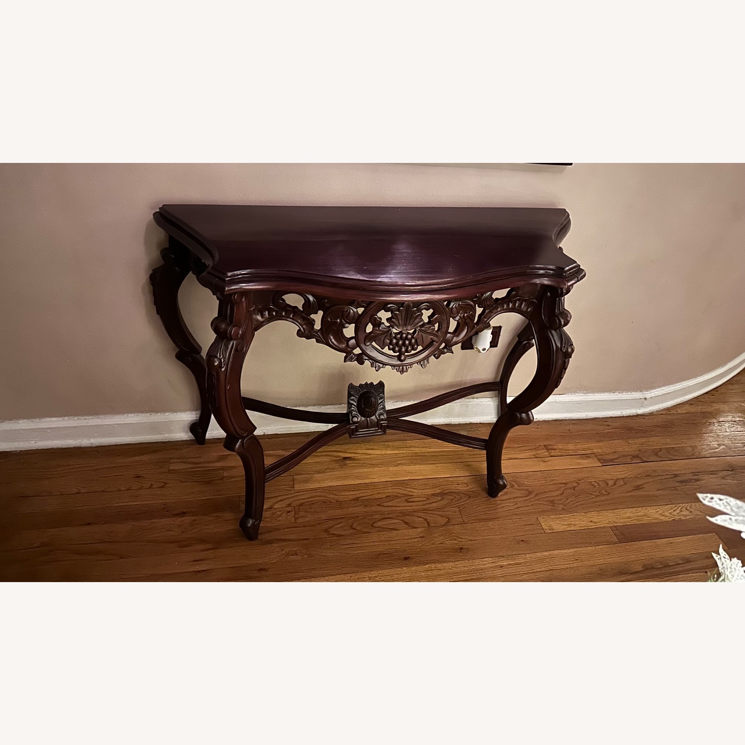 Vintage/Antique Finds Dark Brown Wood Side Table - image-1