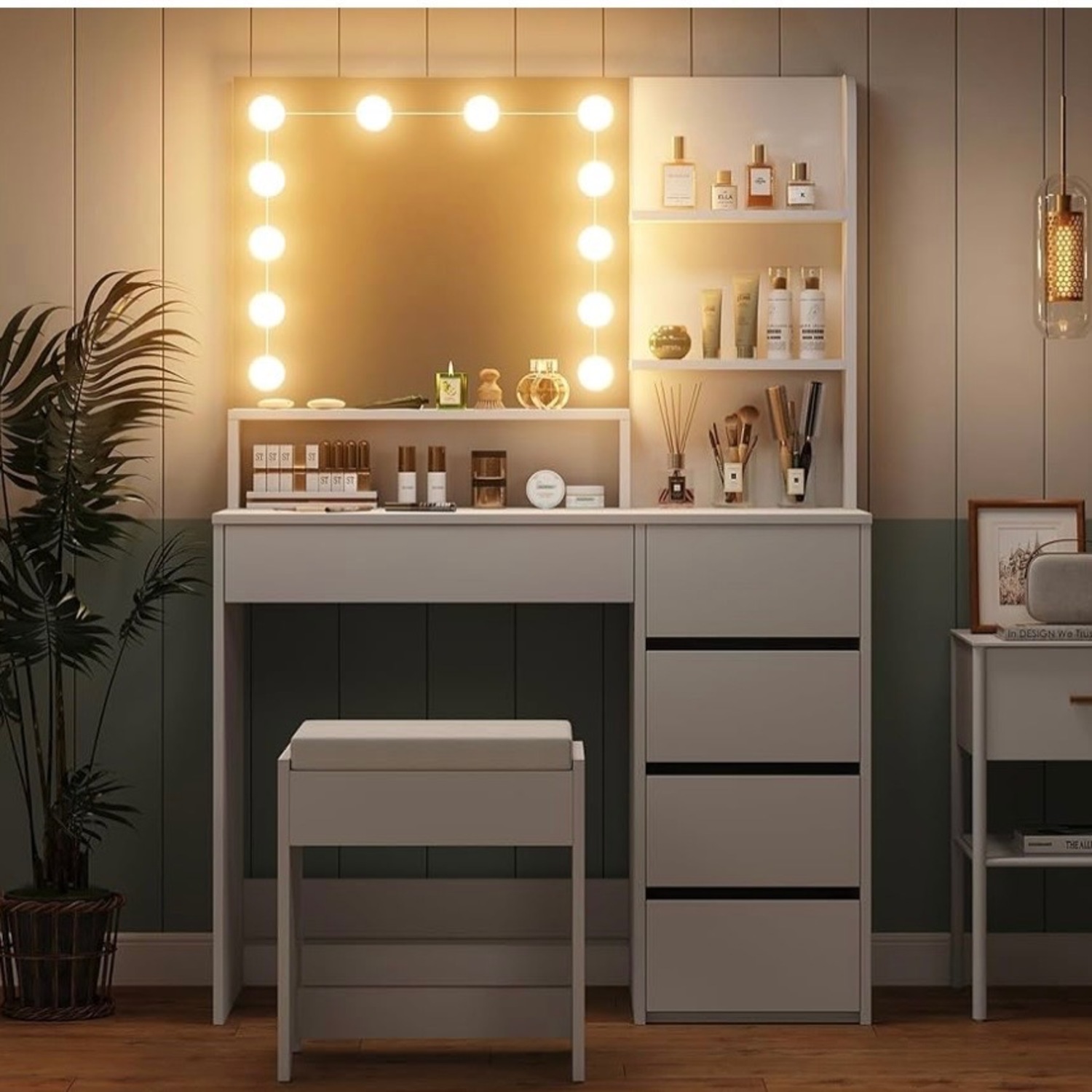 Amazon White Wood Veneer Desk - image-6