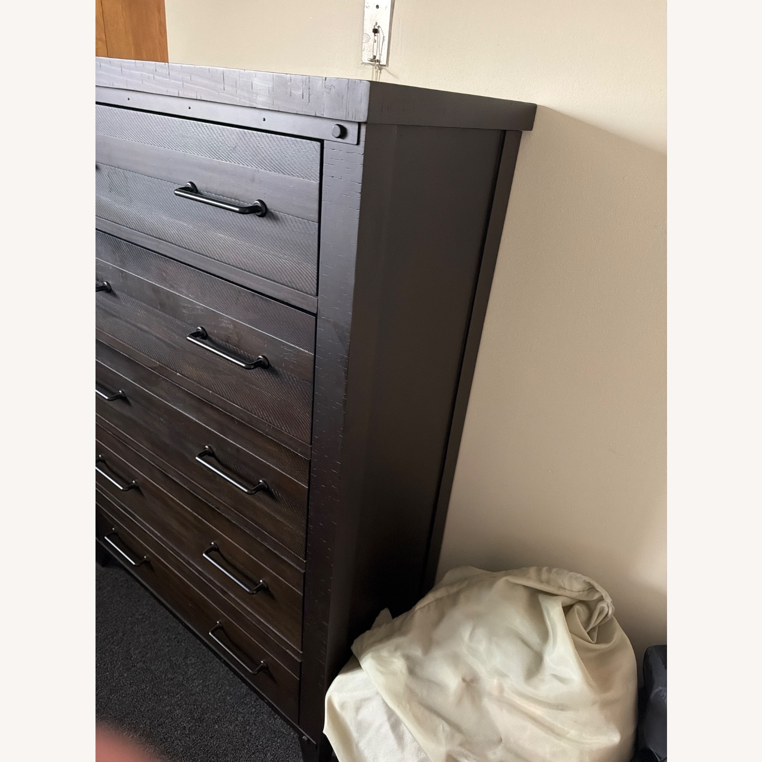 Dark Brown Wood Dresser - image-5