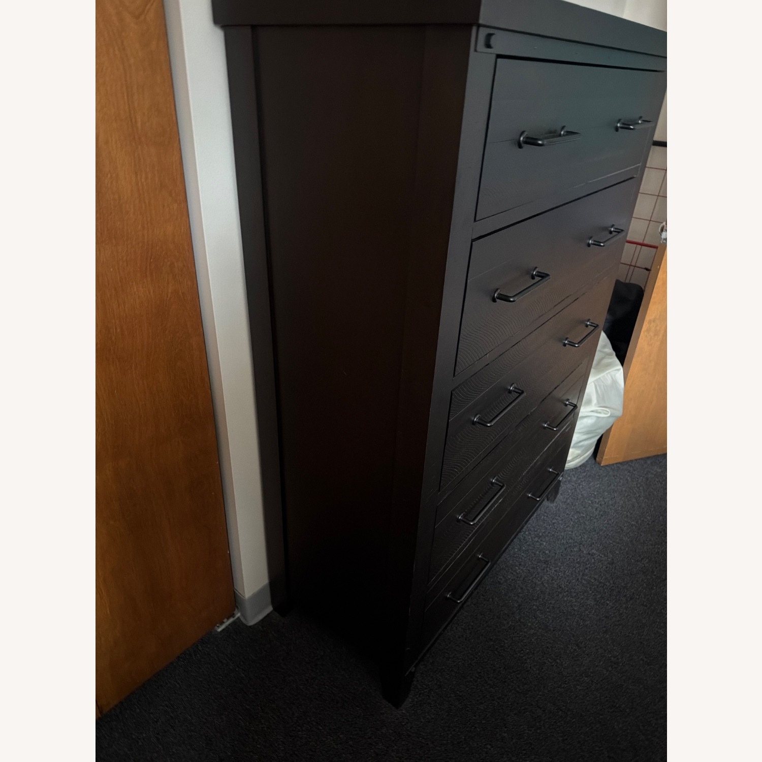 Dark Brown Wood Dresser - image-2