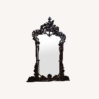 Vintage/Antique Finds Dark Brown Wood Wall Mirror