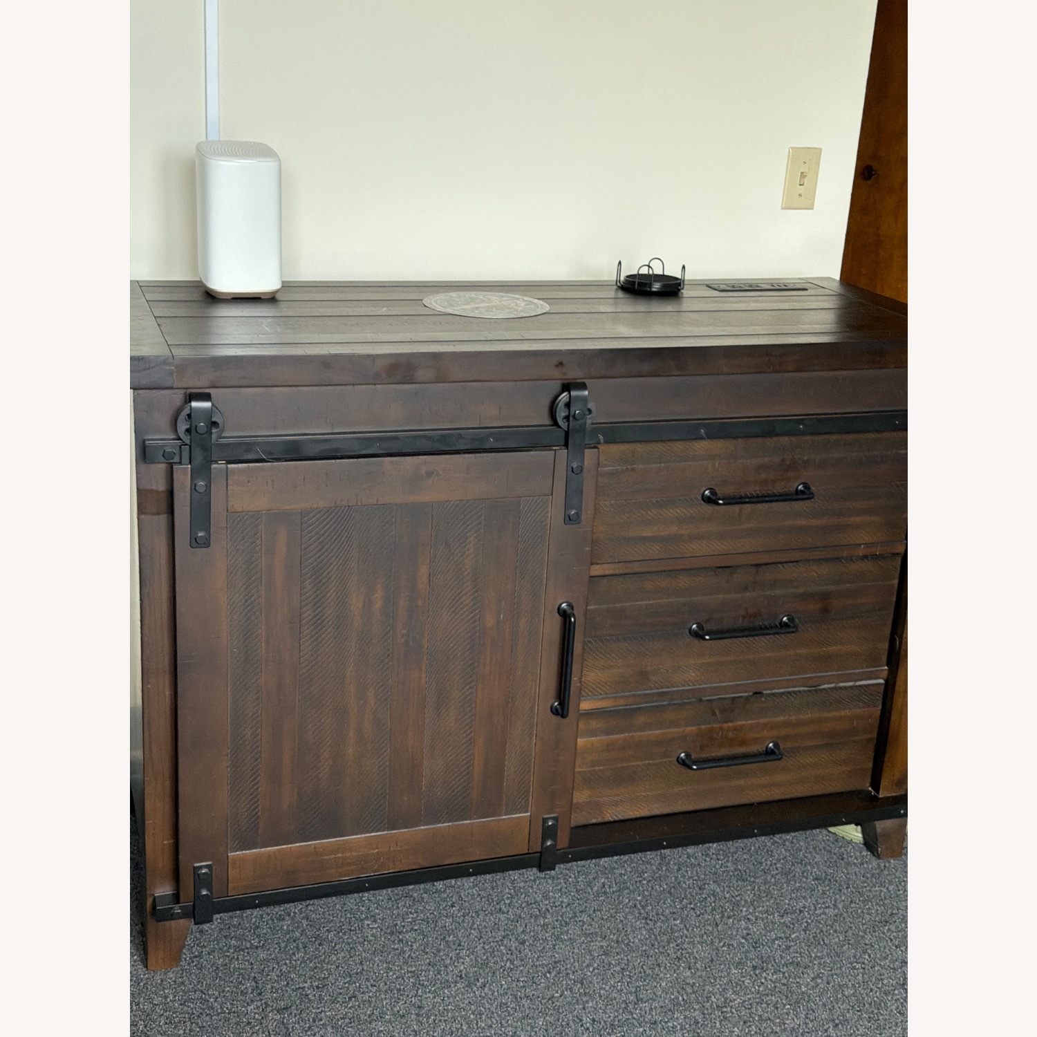 Dark Brown Wood Chest - image-2