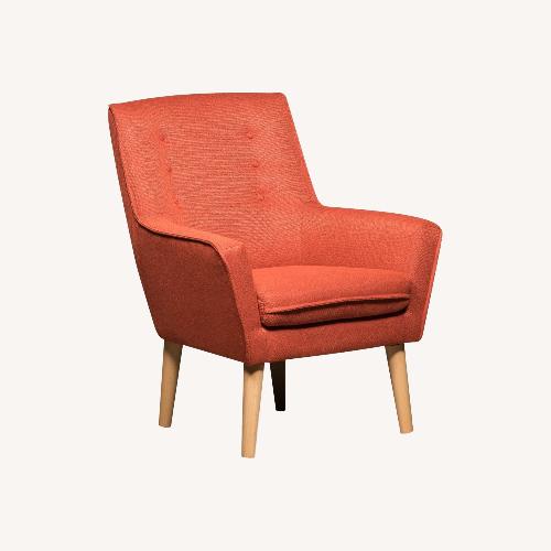 Used The Brick Modern Rust/Red Accent Armchair  for sale on AptDeco