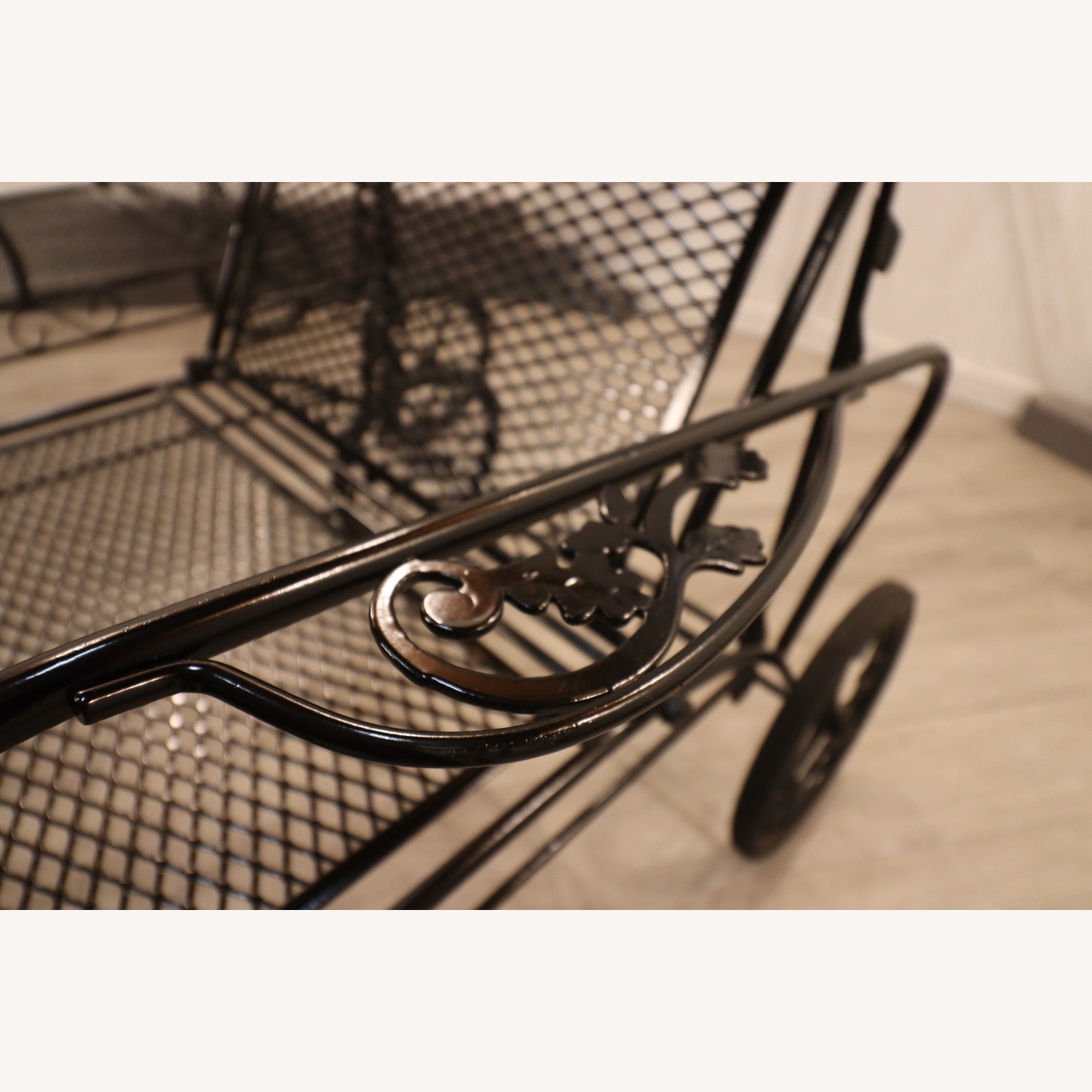 Vintage Acorn and Oak Leaf Wrought Iron Loungers - image-6