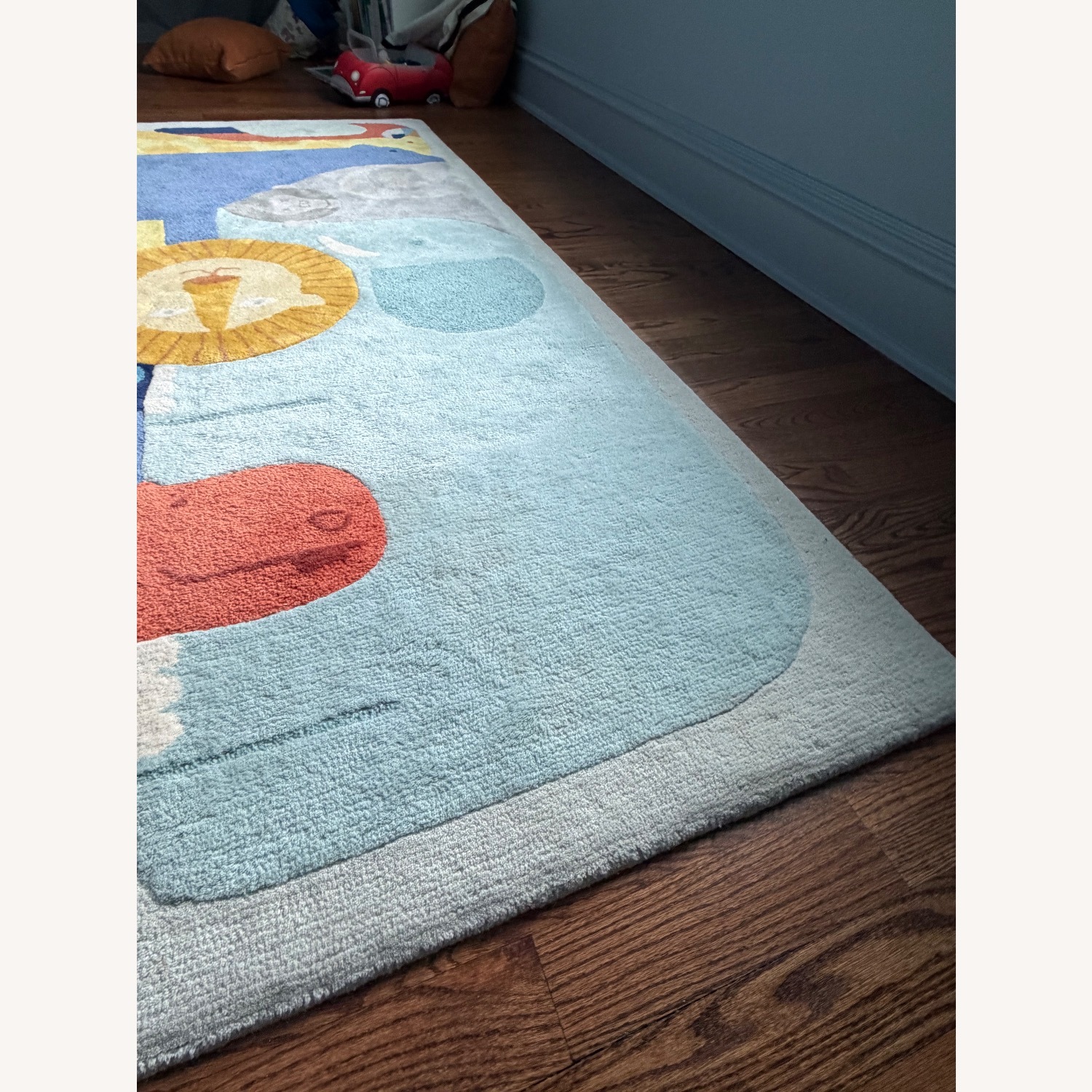 Crate & Kids Animal Wool Area Rug 5' x 8' and Pad - image-4