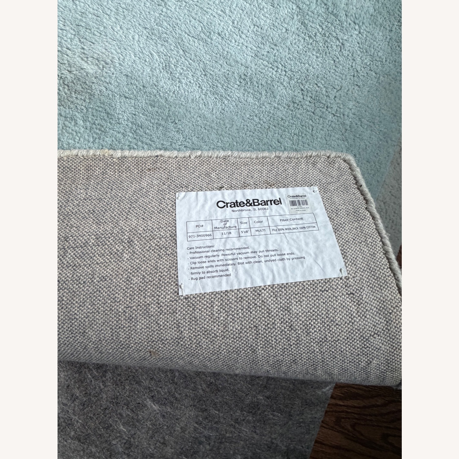 Crate & Kids Animal Wool Area Rug 5' x 8' and Pad - image-5