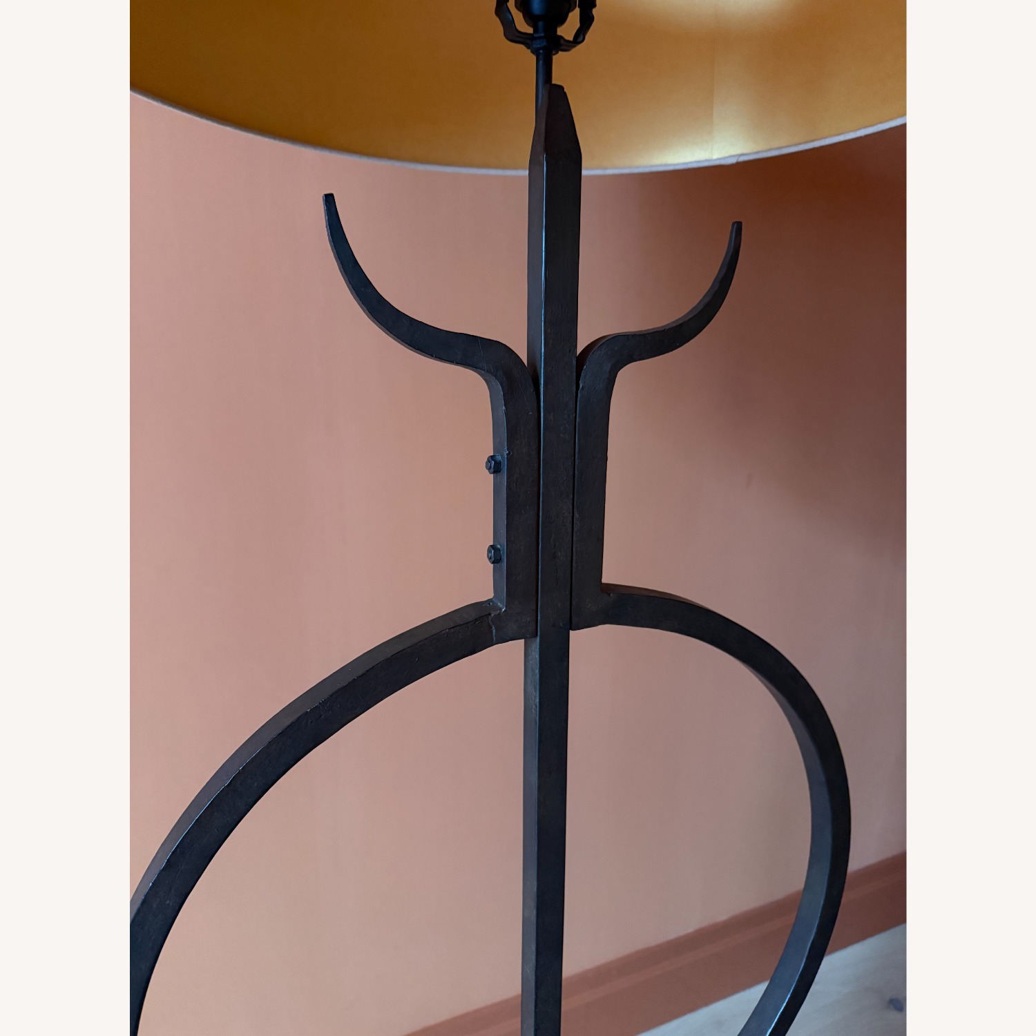 Restoration Hardware Dark Brown Metal Floor Lamp - image-1
