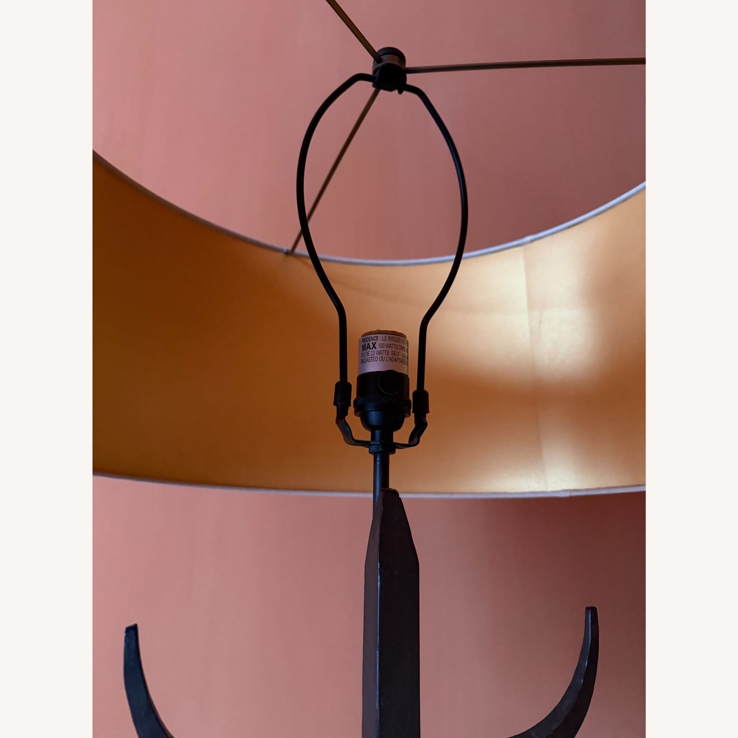 Restoration Hardware Dark Brown Metal Floor Lamp - image-2