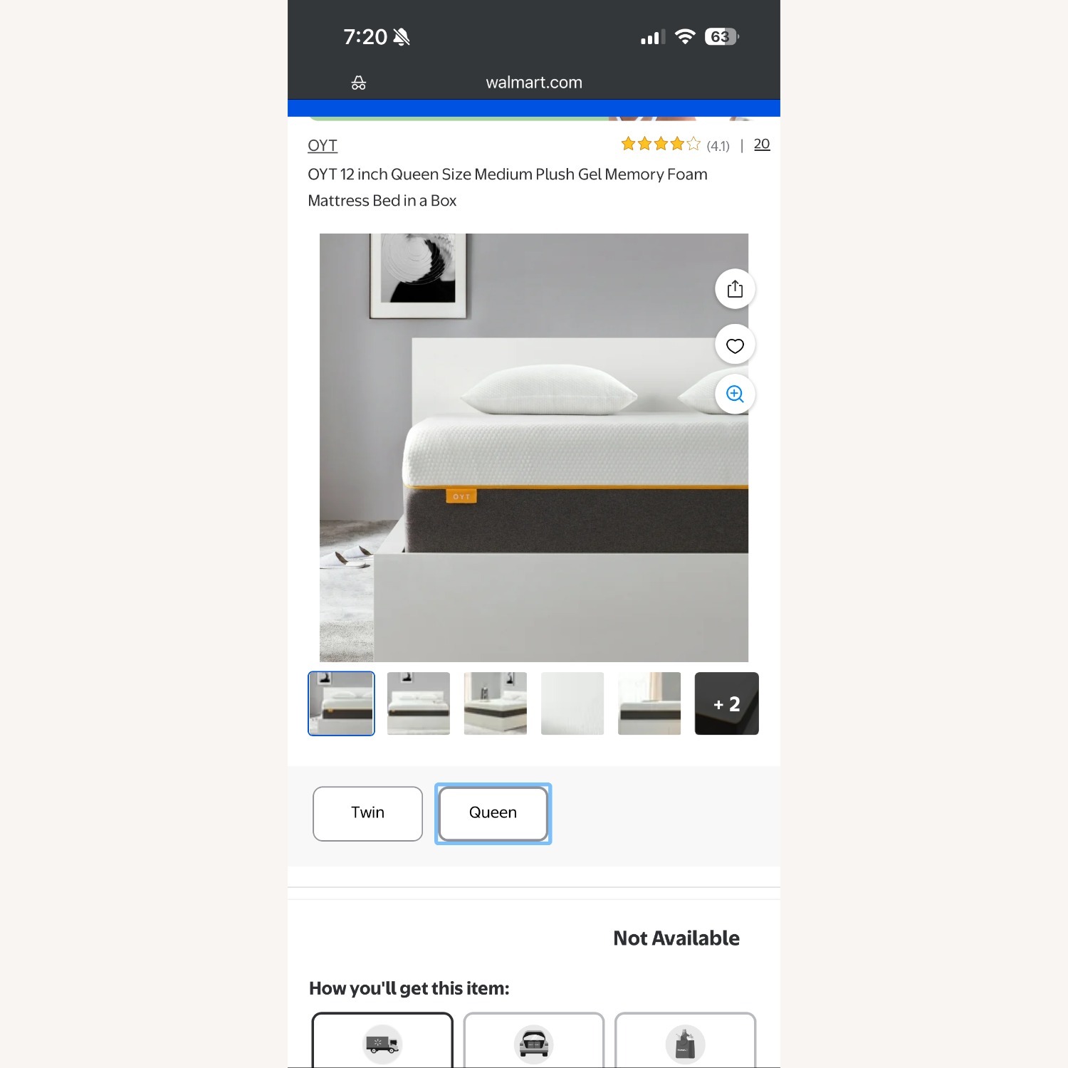 Dark Brown Wood Bed Frame - image-3