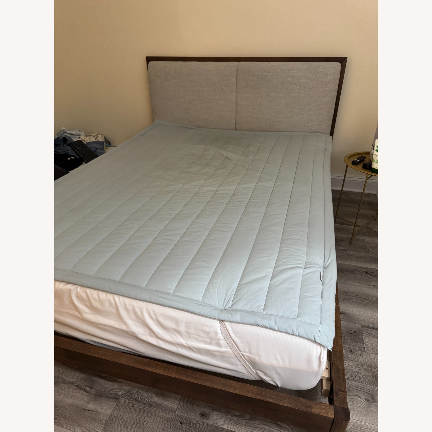 Dark Brown Wood Bed Frame - image-2