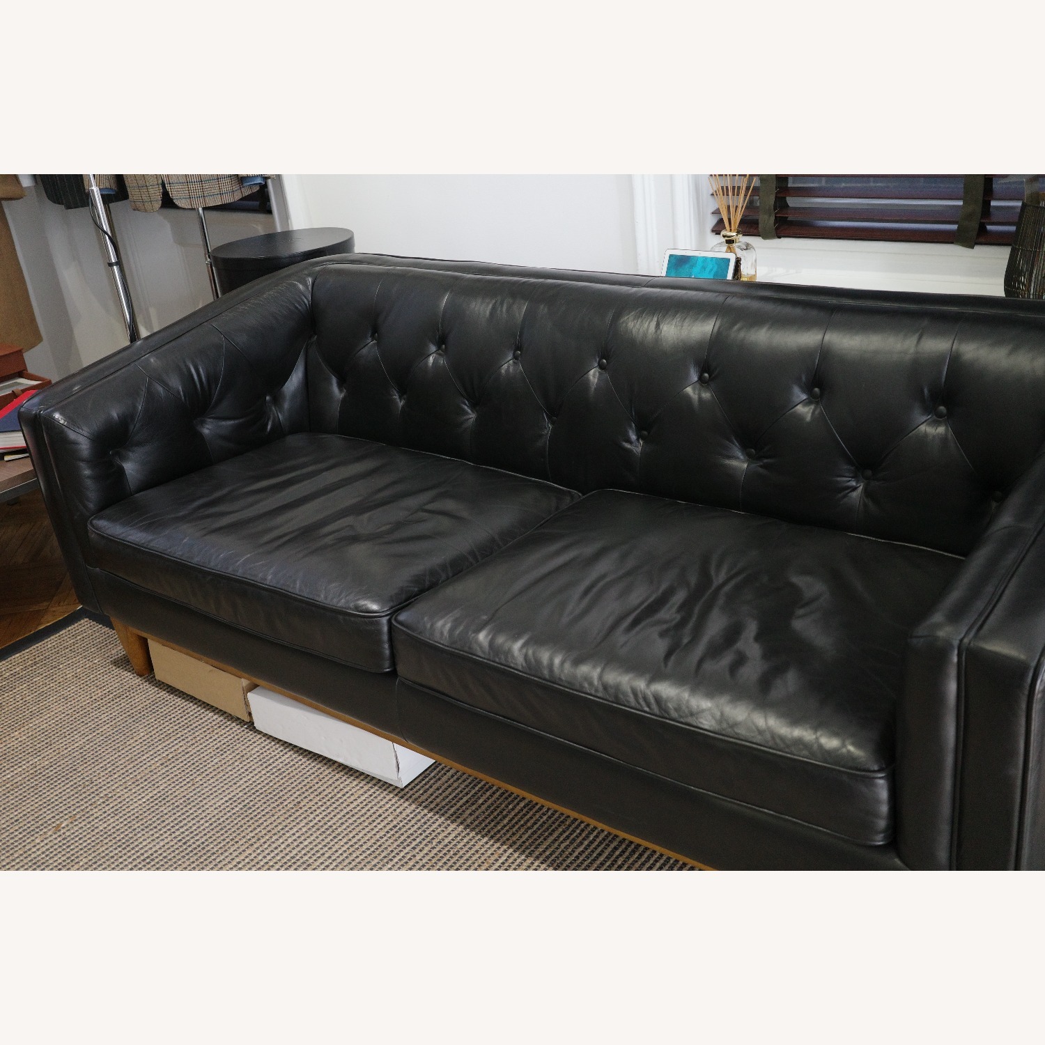 Article Alcott Oxford Black Leather Sofa - image-3