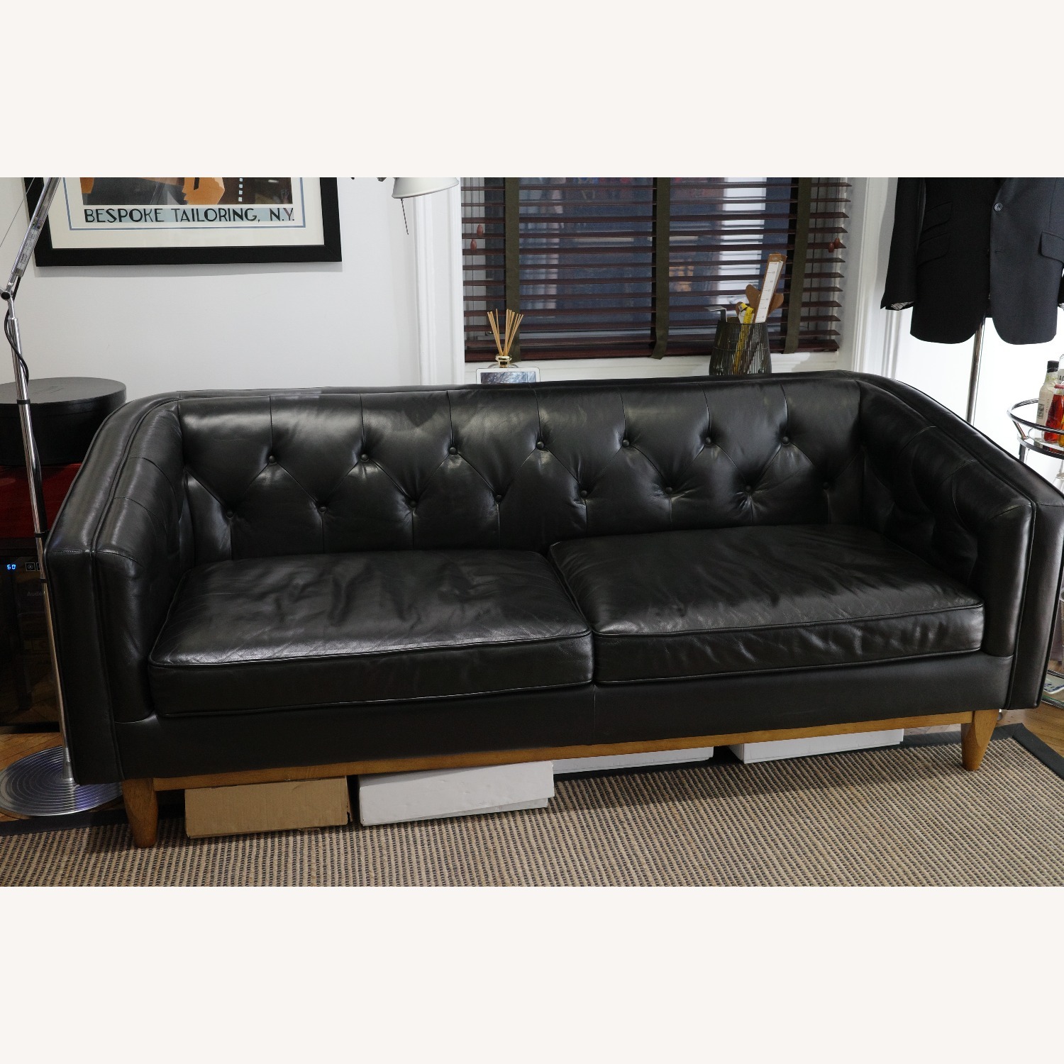 Article Alcott Oxford Black Leather Sofa - image-5