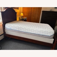 Dark Brown Wood Twin Bed