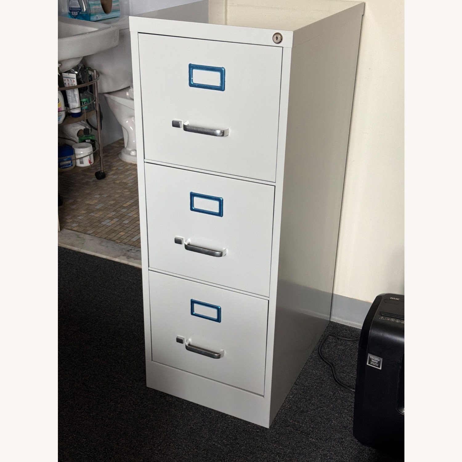 Light Gray Metal Chest - image-1