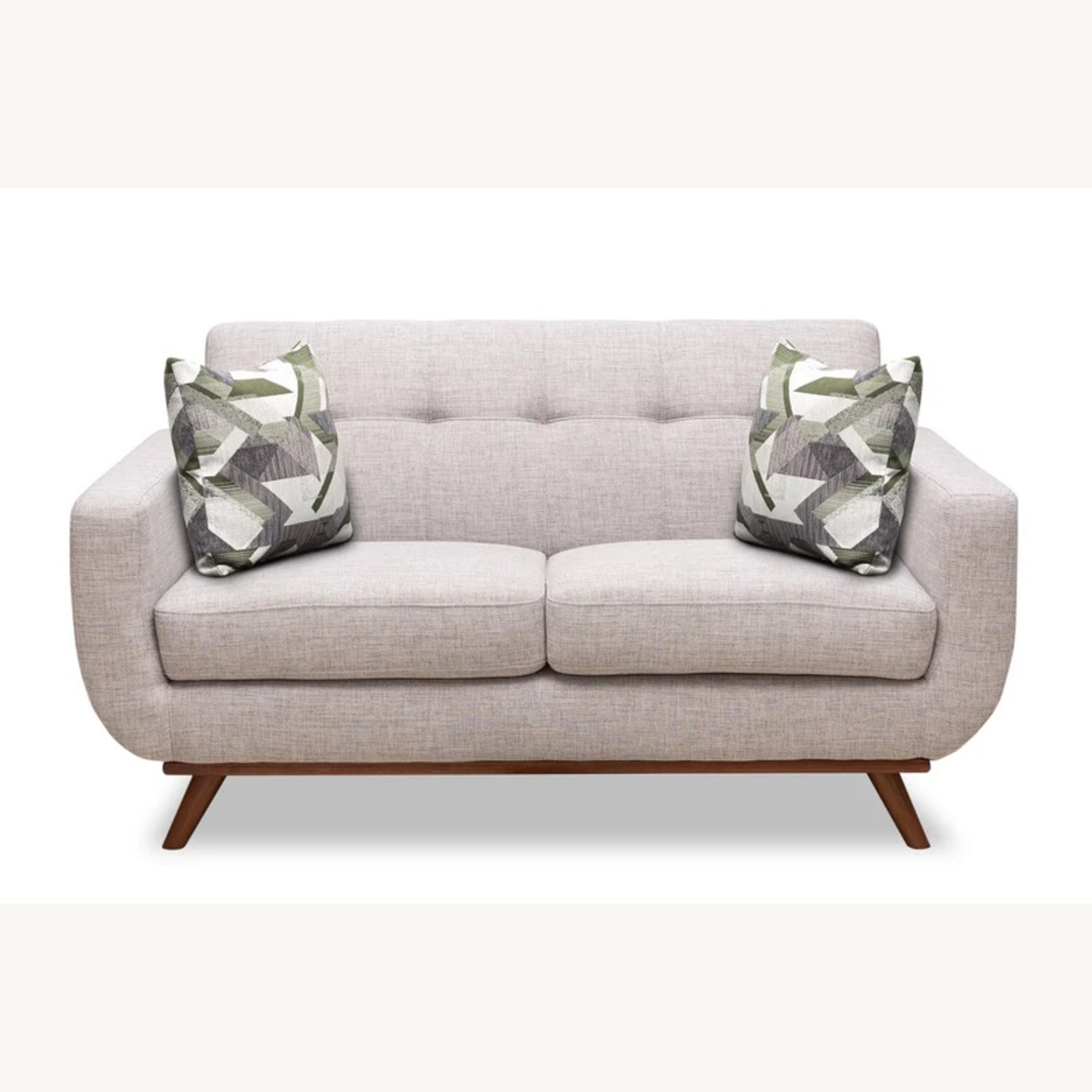 Tufted Round Rust/Terracotta Ottoman - image-5