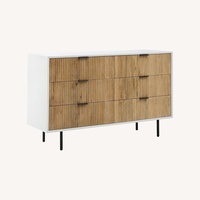 West Elm Quinn 6 Drawer Natural Wood Dresser