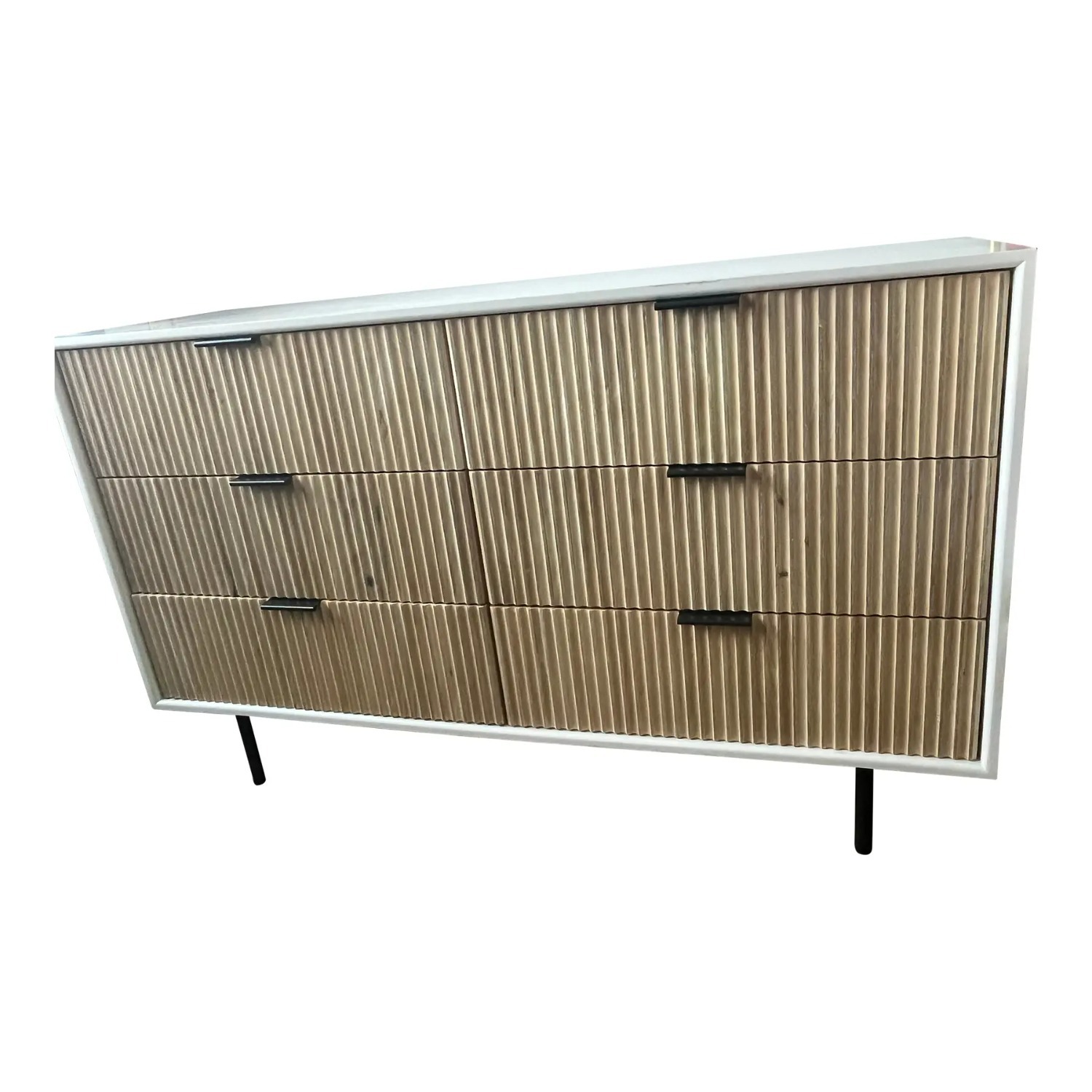 West Elm Quinn 6 Drawer Natural Wood Dresser - image-1