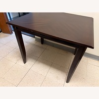 Dark Brown Wood Dining Table