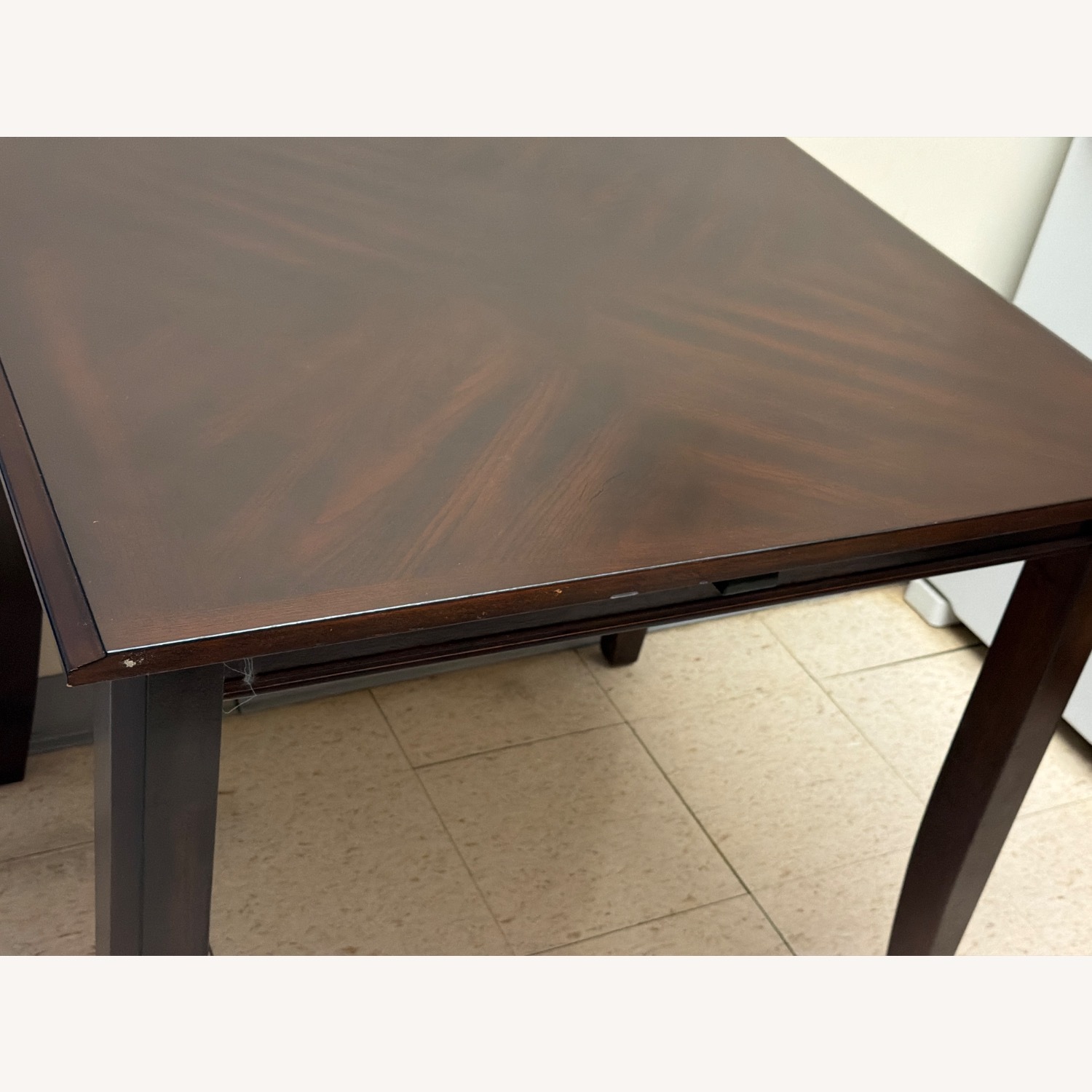 Dark Brown Wood Dining Table - image-1