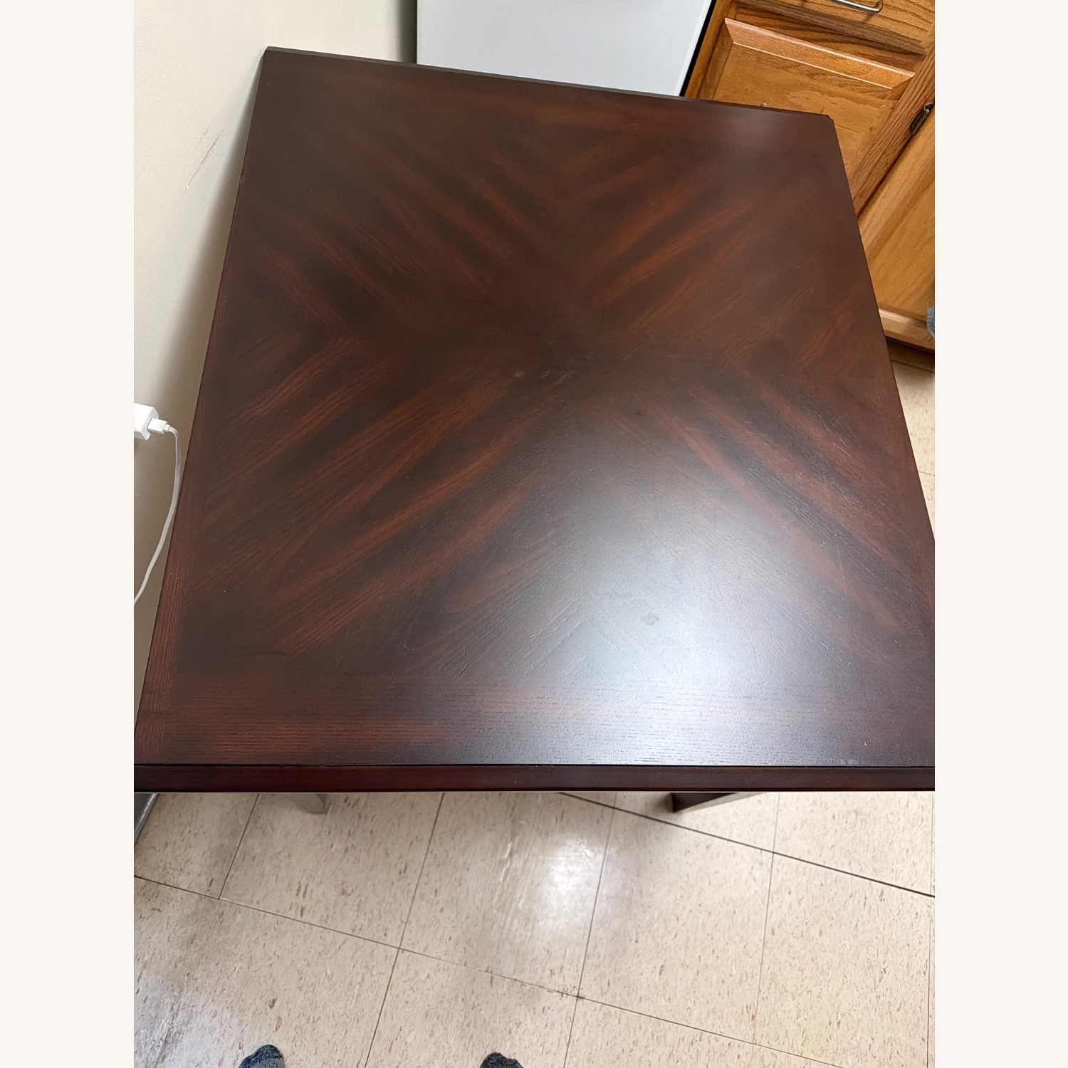 Dark Brown Wood Dining Table - image-3