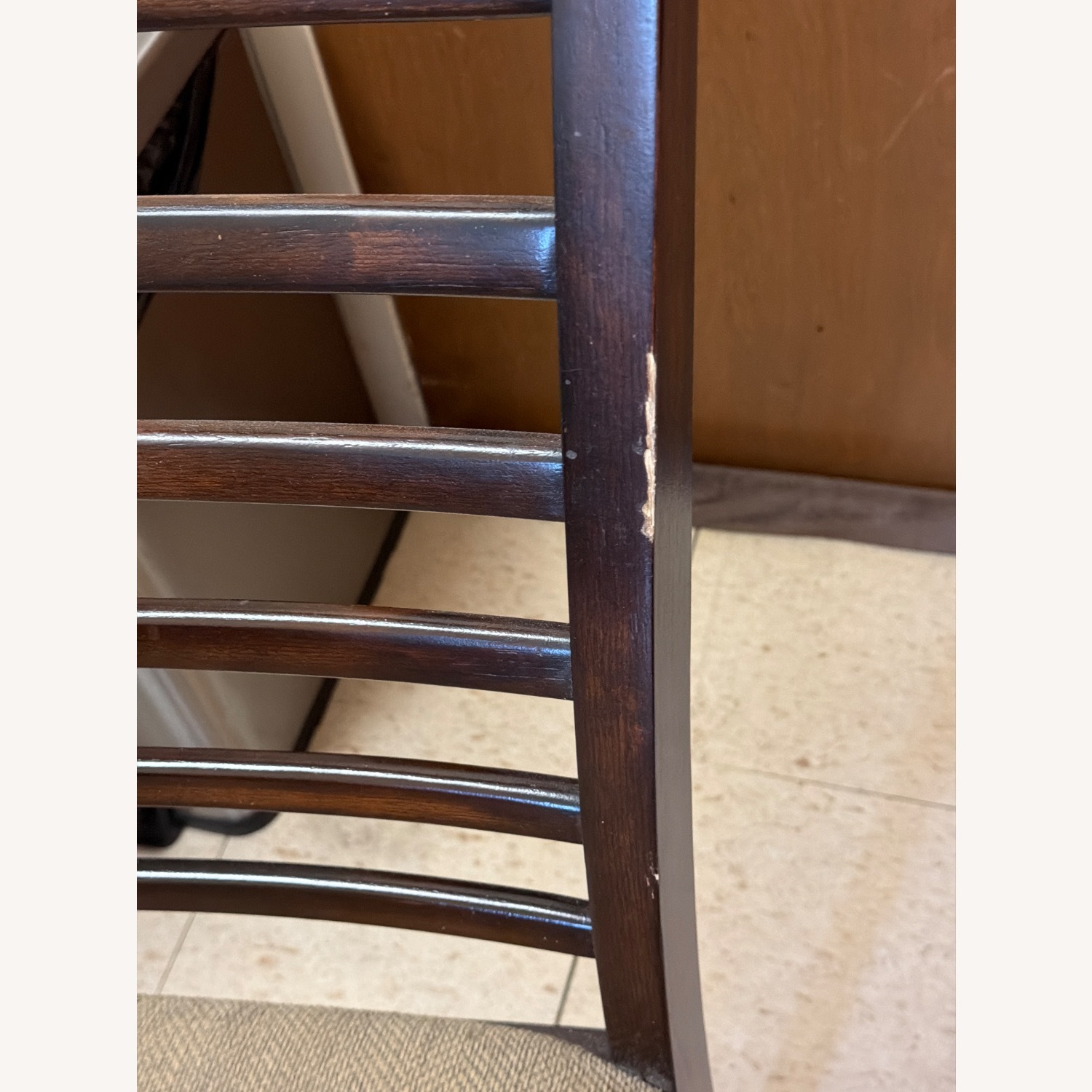 Dark Brown Wood Dining Chairs - image-6