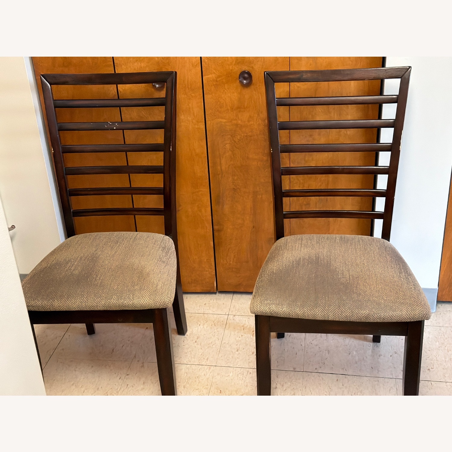 Dark Brown Wood Dining Chairs - image-2