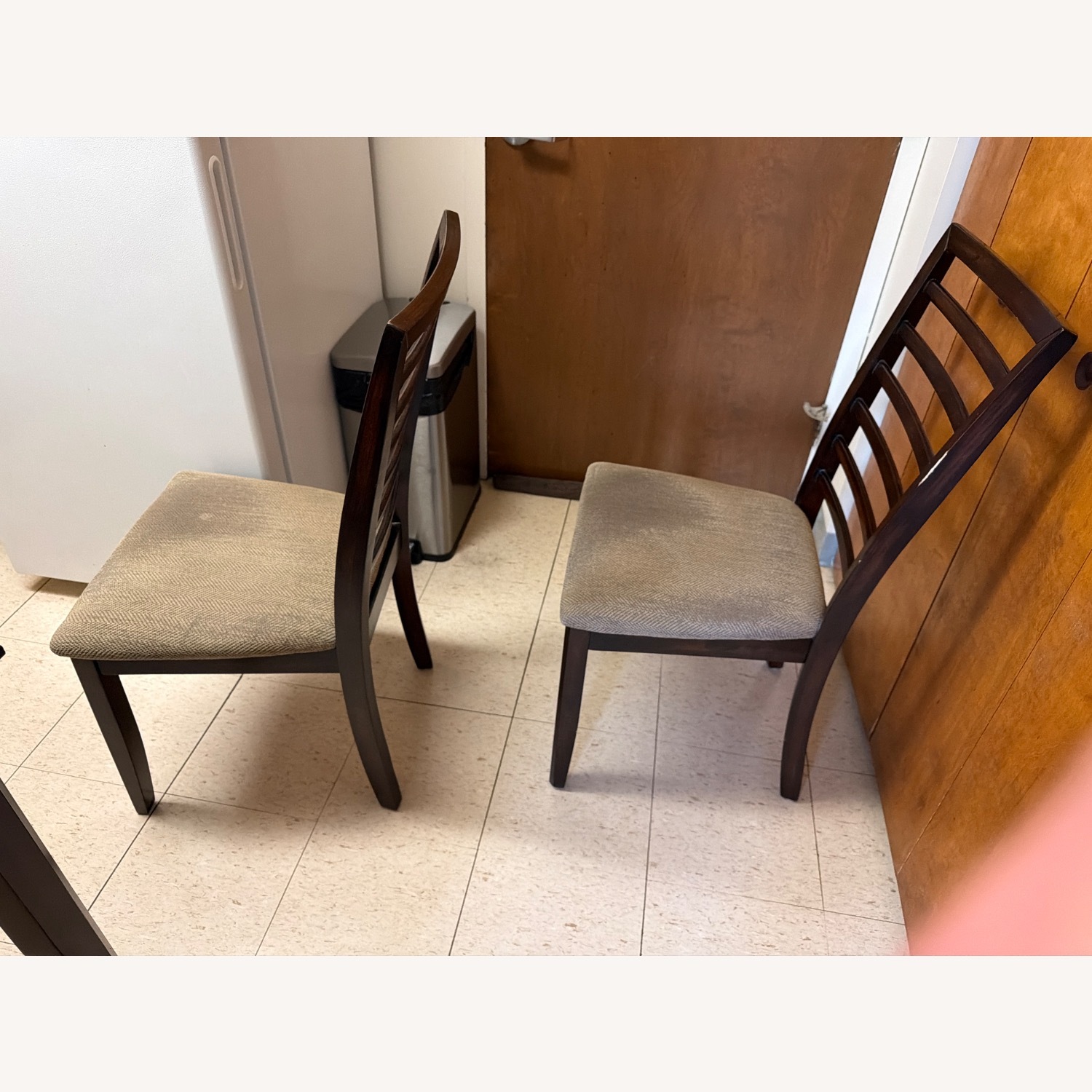 Dark Brown Wood Dining Chairs - image-3