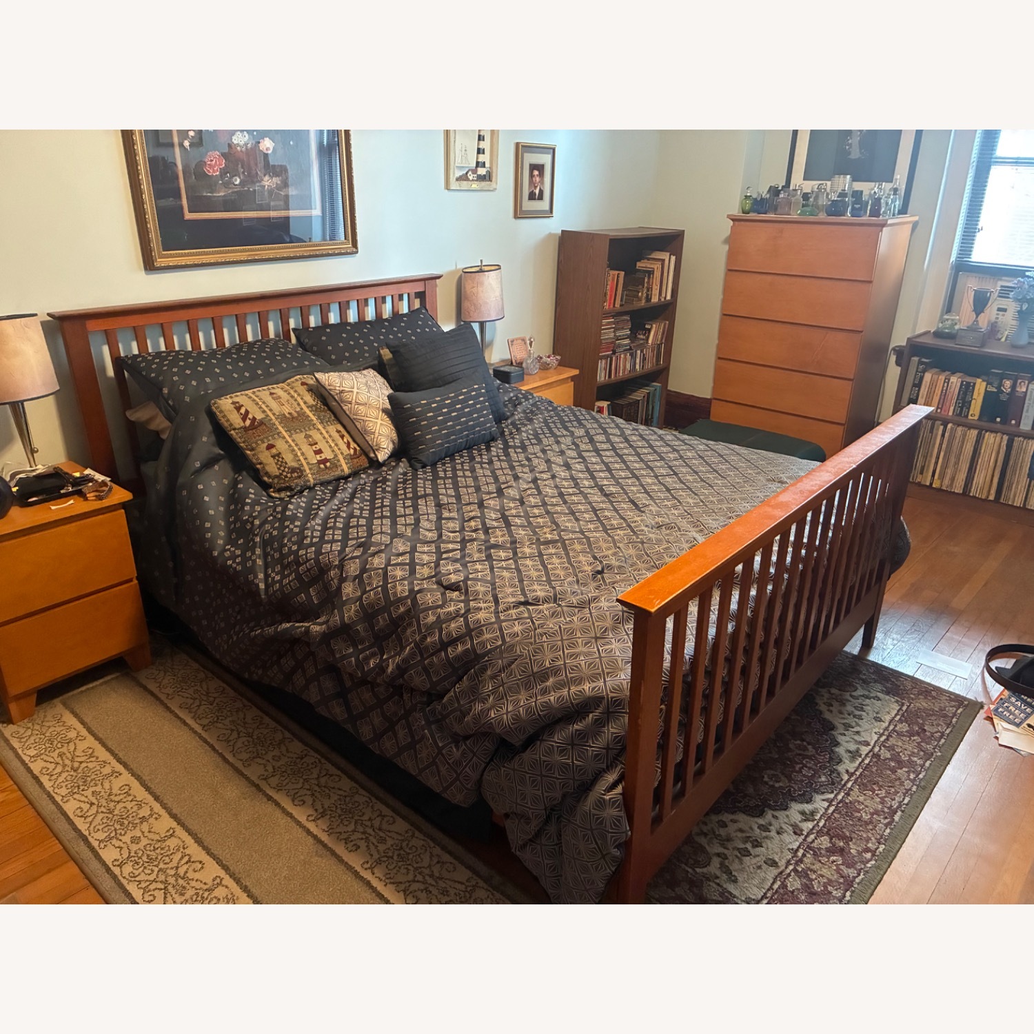 Queen Size Bed and Headboard - image-1