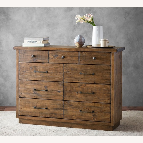 Used Pottery Barn Big Daddy's Antiques Reclaimed Wood 9-Drawer Dresser (58") for sale on AptDeco