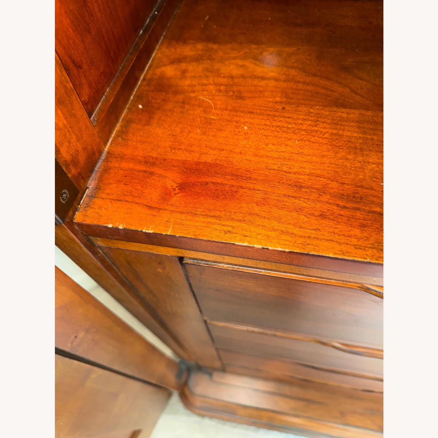 Ethan Allen Tuscany Chianti Dark Brown Wood Armoire - image-4