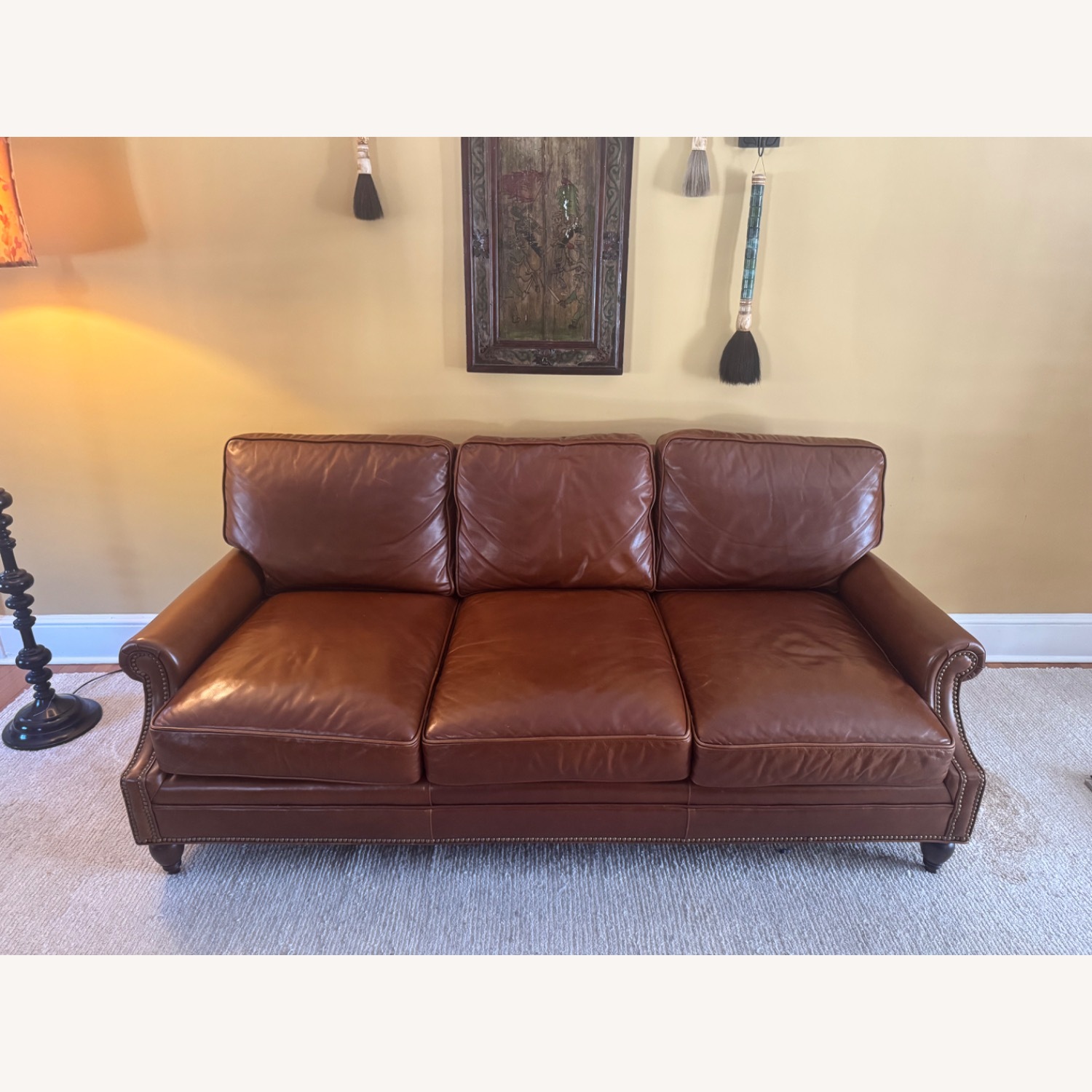 Century Furniture Dark Brown 3+ Seater Sofa - image-4