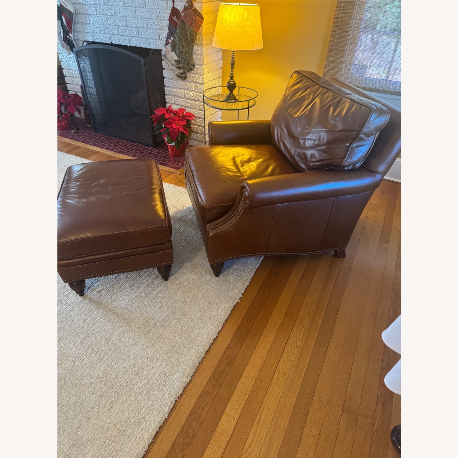 Century Furniture Dark Brown Leather Armchair - image-3