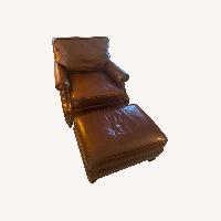 Century Furniture Dark Brown Leather Armchair