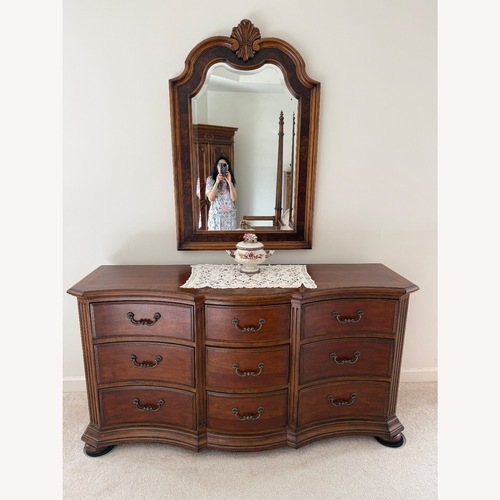 Used Ethan Allen Dark Brown Wood Dresser for sale on AptDeco