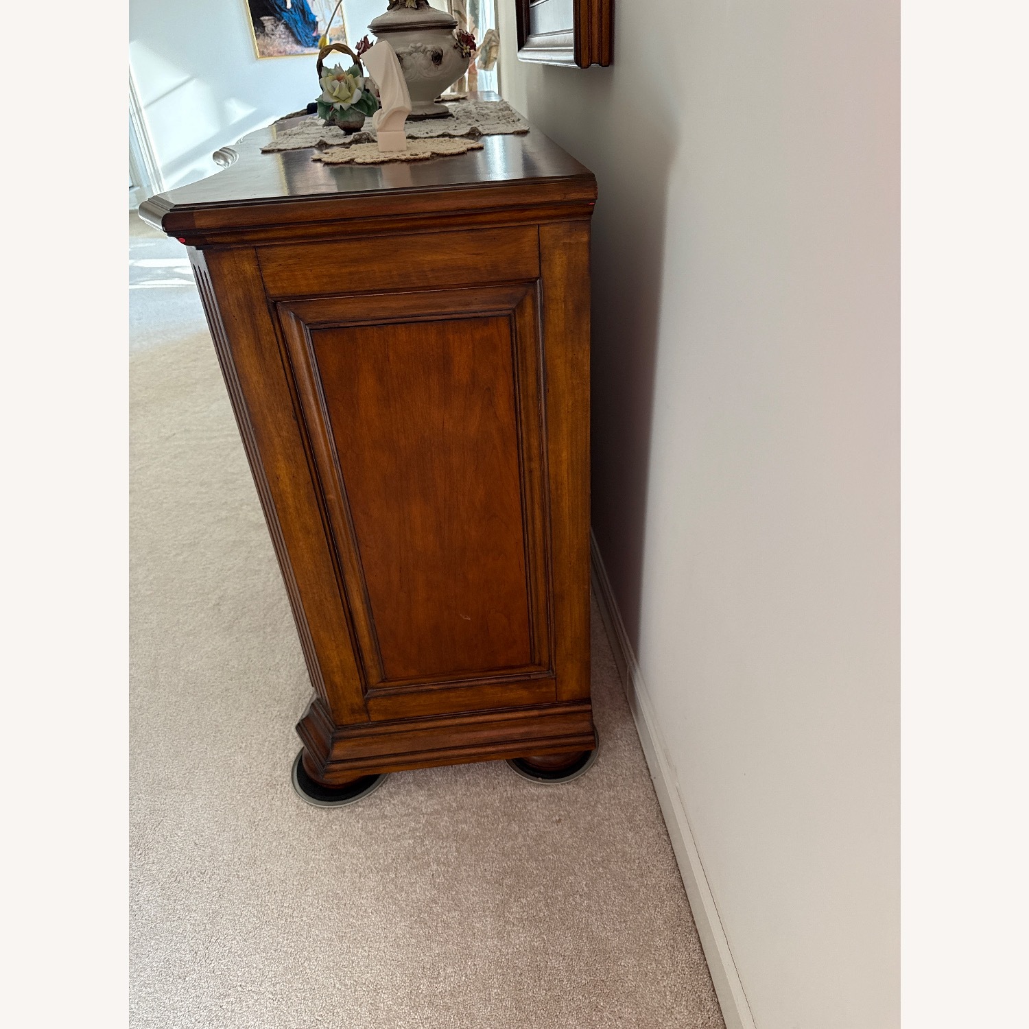 Ethan Allen Dark Brown Wood Dresser - image-3