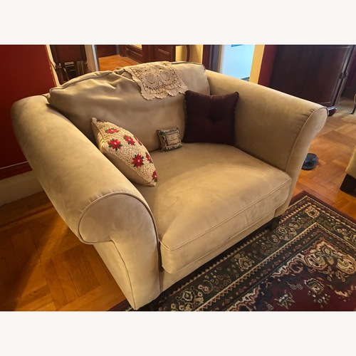Used White Fabric Armchair for sale on AptDeco
