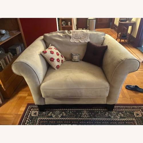 Used White Fabric Armchair for sale on AptDeco