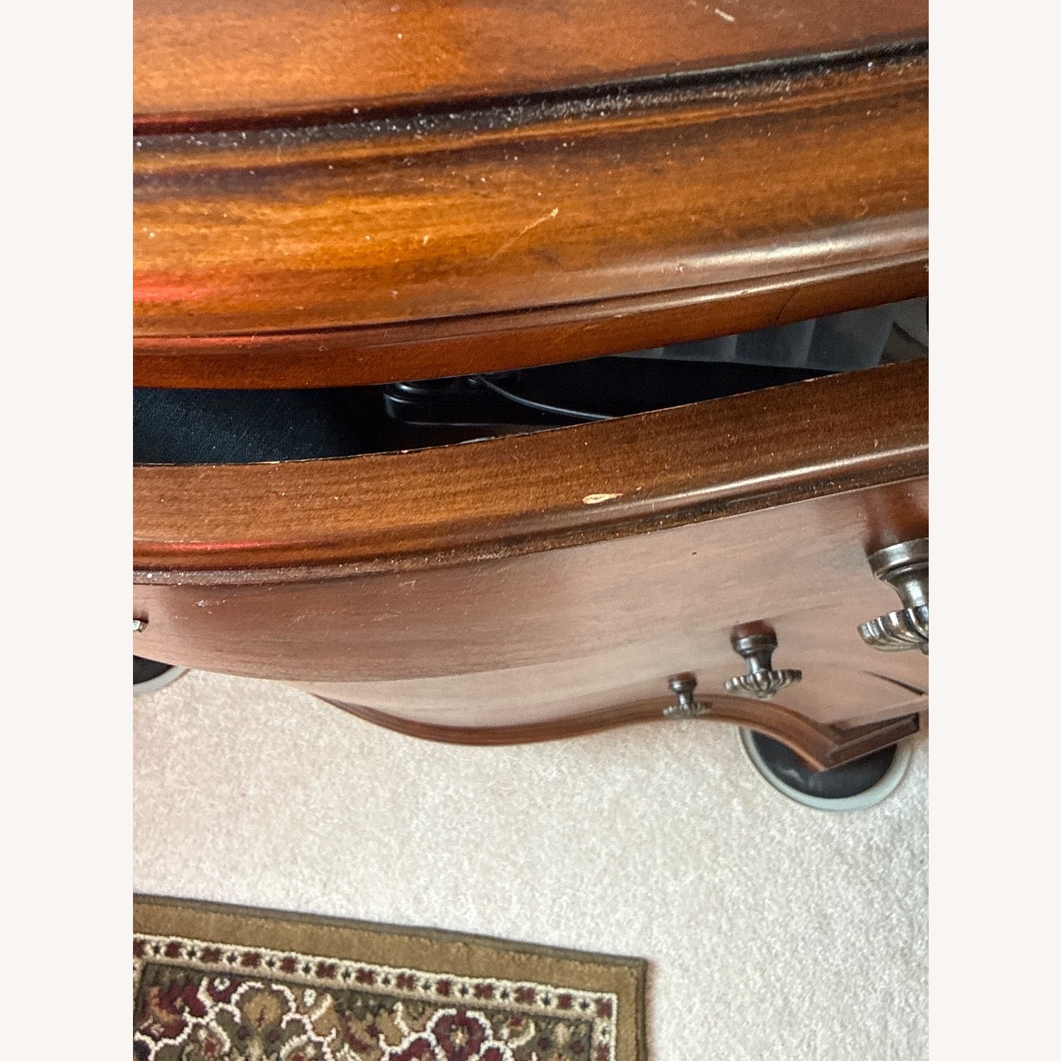 Ethan Allen Dark Brown Wood Nightstands - image-3