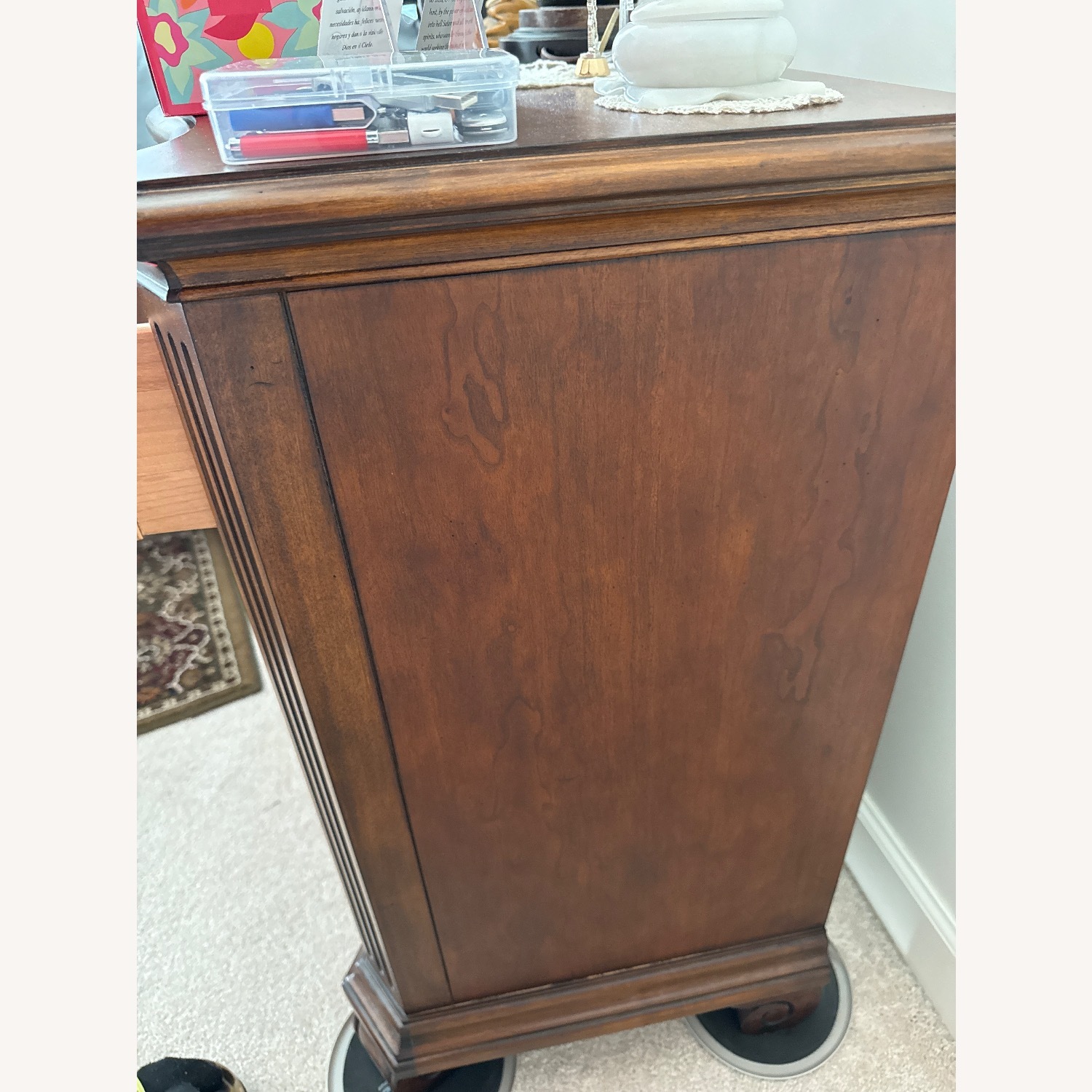 Ethan Allen Dark Brown Wood Nightstands - image-2