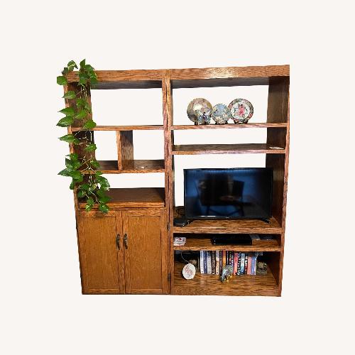 Used Vintage/Antique Finds Natural Wood Wall Unit for sale on AptDeco