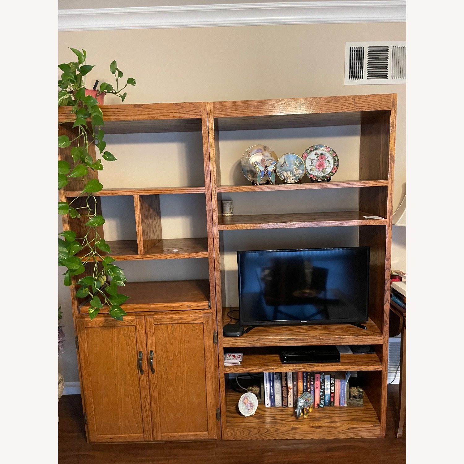 Vintage/Antique Finds Natural Wood Wall Unit - image-4