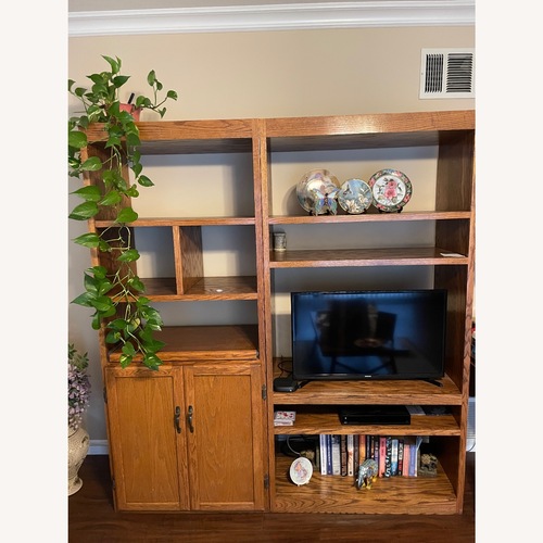 Used Vintage/Antique Finds Natural Wood Wall Unit for sale on AptDeco