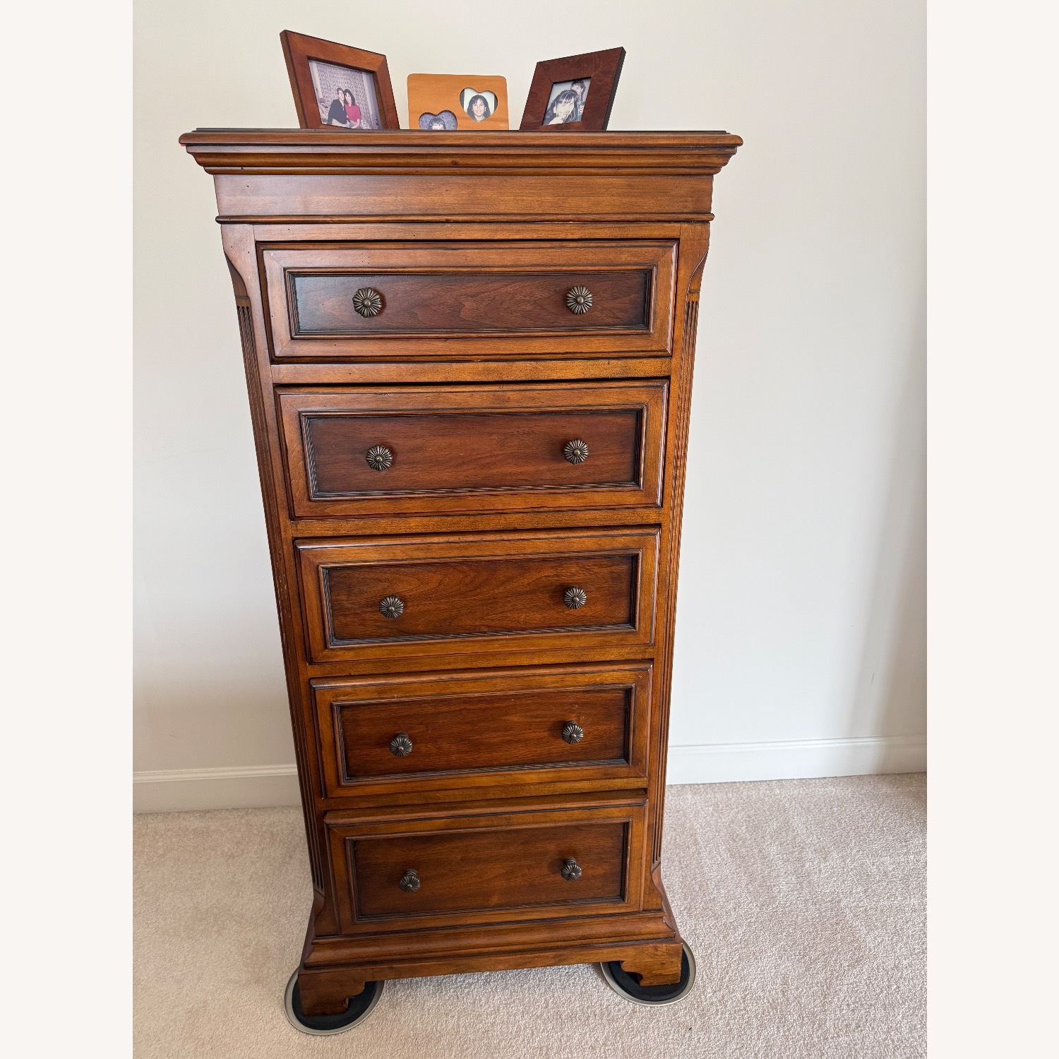 Ethan Allen Tuscany Chianti Dark Brown Wood Chest - image-1