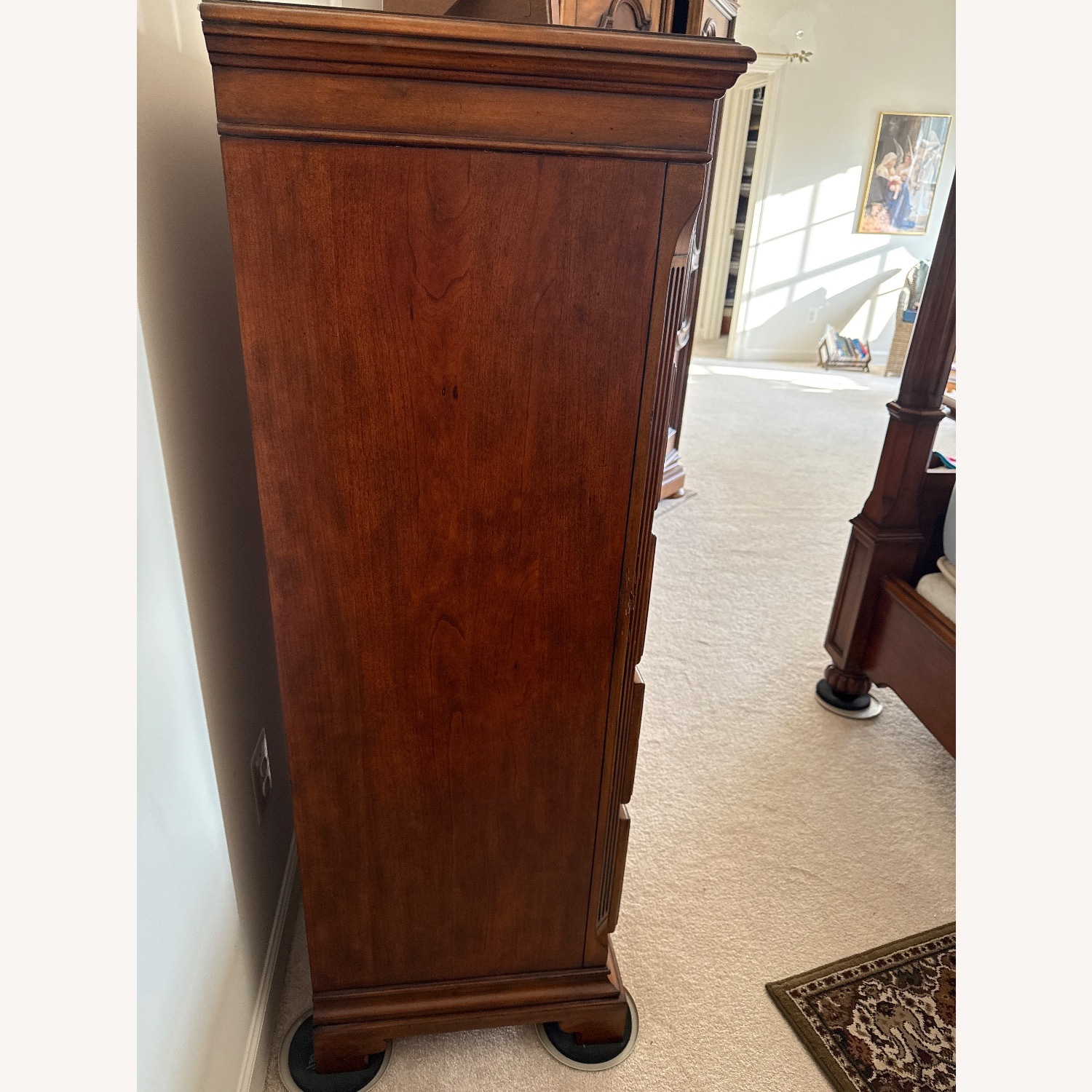 Ethan Allen Tuscany Chianti Dark Brown Wood Chest - image-3