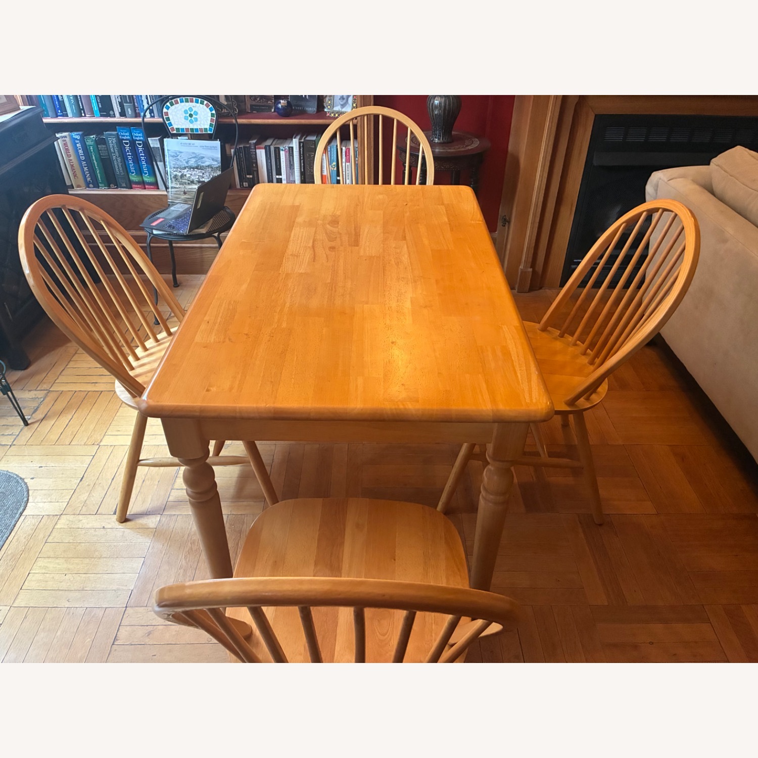 Light Brown Wood Dining Table - image-1