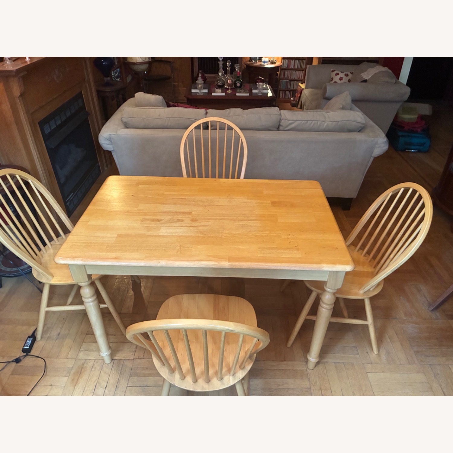 Light Brown Wood Dining Table - image-0